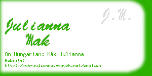 julianna mak business card
